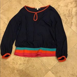 REDUCED - SELL BY 6/17 Navy long sleeve blouse